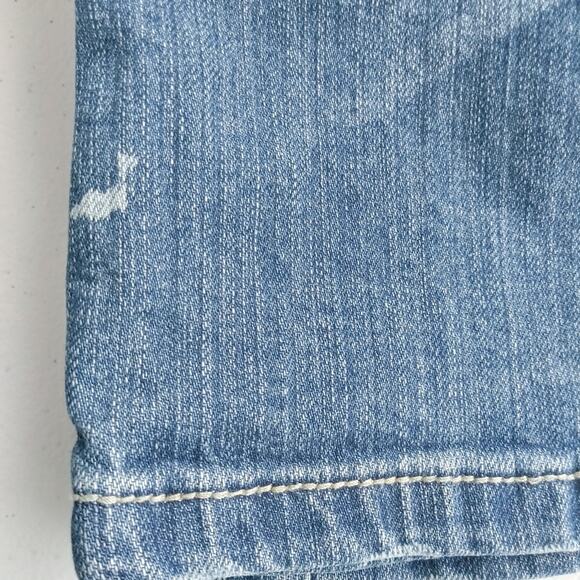 Hybrid  Blue Wash Distressed Boot Cut Y2K Jeans Size 27 - Picture 9 of 9